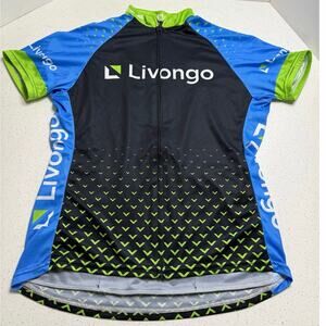 Voler Women's Bicycle Shirt Size Large Livongo Blue Green Black
